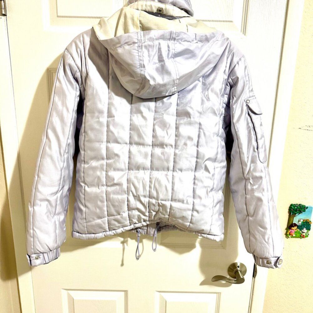 Nils Skiwear Jacket Womens Size 10 Snowboard Lavender Collar Hooded Winter - Picture 2 of 7